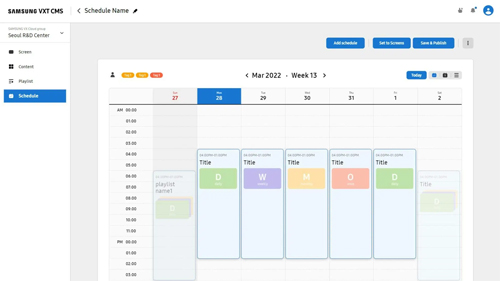 Control hardware with schedules and presets